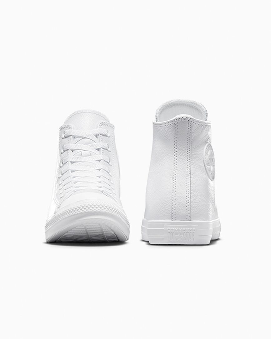 Men's Converse Chuck Taylor All Star Leather High Top Shoes White | AU 1654EK